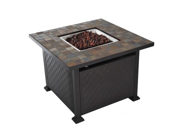 Outsunny 45 Slate Tile Mantel Lp Gas Fire Pit Table Newegg Com Outsunny 45 Slate Tile Mantel Lp Gas Fire Pit Table