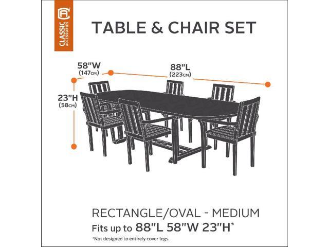 Classic Accessories 55 155 045101 Ec Ravenna Rectangular Oval Patio Classic Accessories 55 155 045101 Ec Ravenna Rectangular Oval Patio Table And