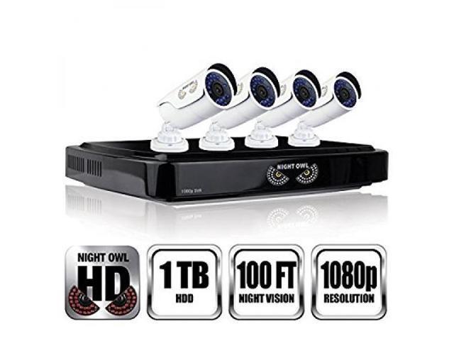Night Owl 4 Channel 1080p DVR with 4 x 1080p Cameras and 1 TB HDD