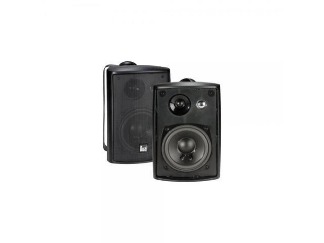 Dual Electronics Lu43pb 3 Way Indoor Outdoor Studio Speakers In Dual Electronics Lu43pb 3 Way Indoor Outdoor Studio Speakers In Black With Swivel Brackets Newegg Com