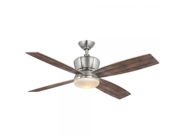 Hampton Bay 42nd Street 52 In Brushed Nickel Polished Nickel Ceiling Fan