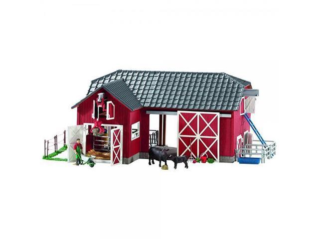 Schleich Farm World Large Red Barn With Animals Accessories Toy