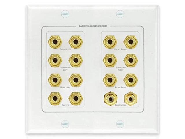 Abridge Speaker Wall Plate W Binding Posts 7 Pair Rca 2 Ports Abridge Speaker Wall Plate W Binding Posts 7 Pair Rca 2 Ports Limited Time