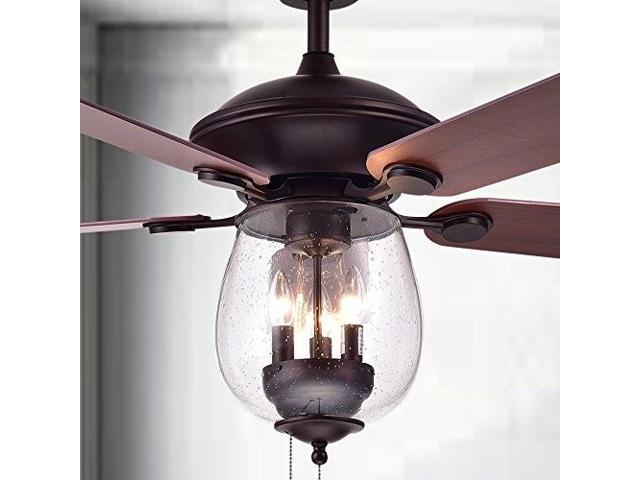 Warehouse Of Tiffany Cfl8205 Orb Tibwald 52 5blade Ceiling Fan Glass Bowl Lighting