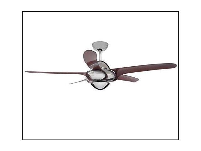 Vento Uragano 54 Indoor Chrome Ceiling Fan With 5 Mahogany Blades