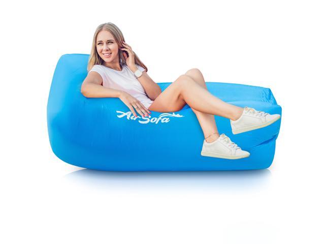 Inflatable Air Sofa Chair Portable Lounger Couch Hammock Pool Float Lounge Ideal For Traveling Camping Or At Beaches Waterproof