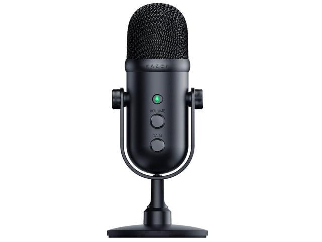 Razer Seiren V2 Pro USB Microphone for Streaming, Gaming, Recording, Podcasting on PC, Twitch, YouTube: High Pass Filter - Mic Monitoring and Gain Control - Built-in Shock Absorber and Mic Windsock