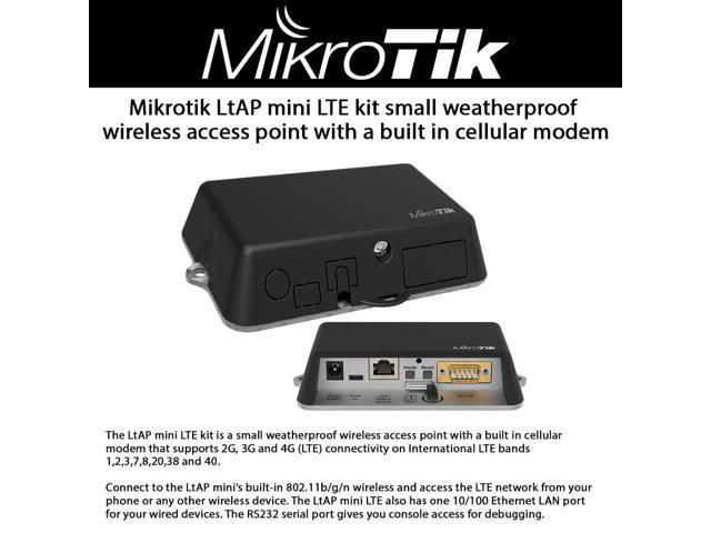 Mikrotik LtAP Mini LTE Kit Small Weatherproof Wireless Access Point With International LTE Modem