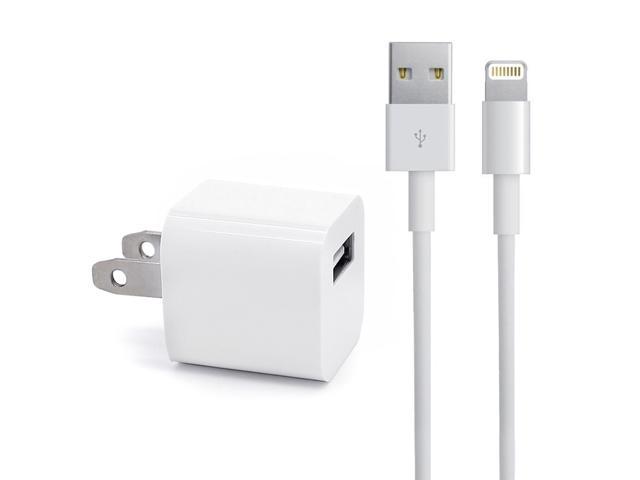 10FT 8-Pin USB Data SYNC Charger Cable + USB Wall Plug Home Adapter for ...
