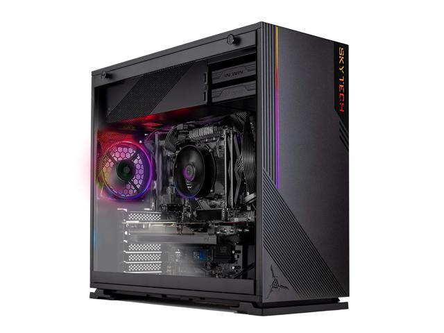 Skytech Azure Gaming PC Desktop  AMD Ryzen 5 5600G 3.9 GHz, NVIDIA RTX 3060, 1TB NVME SSD, 16GB DDR4 RAM 3200, 600W GOLD PSU, Wi-Fi 5, Windows 11 Home 64-bit
