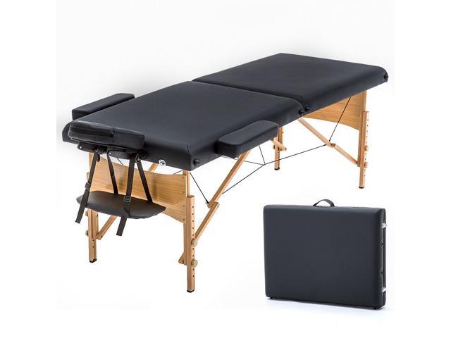 Massage Table Portable Massage Table Adjustable Height Massage Bed with Storage