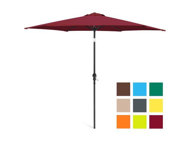 Best Choice Products 10ft Outdoor Steel Market Patio Umbrella W Best Choice Products 10ft Outdoor Steel Market Patio Umbrella W Crank Tilt Push On 6 Ribs Burdy
