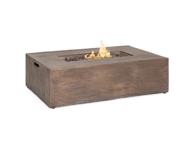 Best Choice S 48in 50 000 Btu Outdoor Rectangular Modern Best Choice S 48in 50 000 Btu Outdoor Rectangular Modern Wood Finish Propane Fire Pit Table W