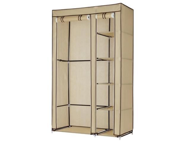 Homegear Double Fabric Portable Wardrobe Closet Clothes Storage