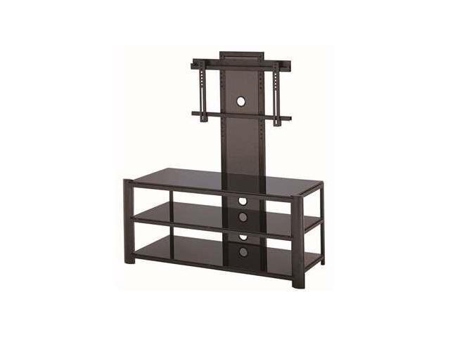 Lite Source 3 Tier Tv Stand Black Glass Lsh 5612blk Newegg Com