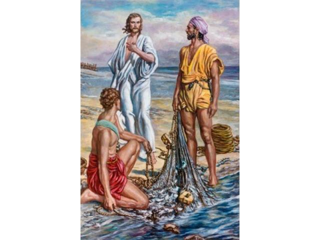 Posterazzi SAL9007130 Jesus & the Fishermen Fortunino Matania B.1881 ...