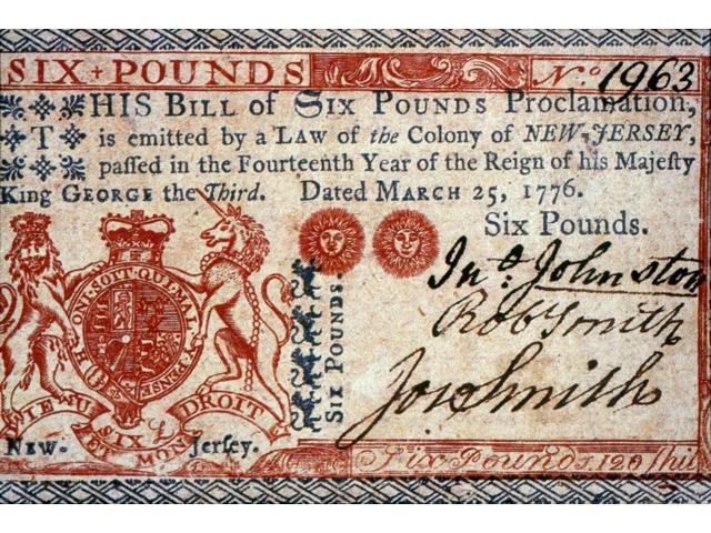 Colonial Currency 1776 Ndetail From A Six Pound Bill Of Credit Colonial Currency 1776 Ndetail From A Six Pound Bill Of Credit Issued By The Colony