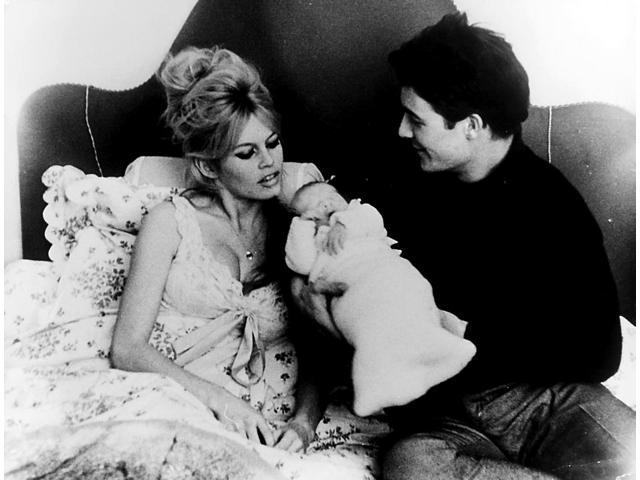 Brigitte Bardot with Jacques Charrier and their son Nicolas-Jacques ...