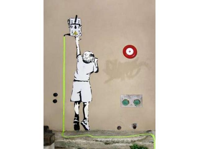 Leake Street London attributed to Banksy 22 x 28 Poster Print by Anonymous graffiti attributed to Banksy