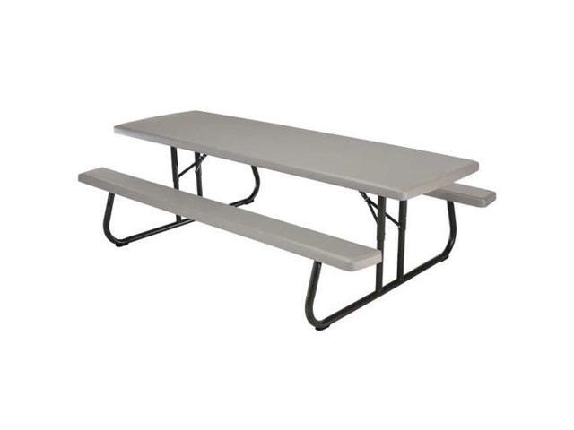 Lifetime 80123 8 Ft Commercial Foldable Picnic Table Putty