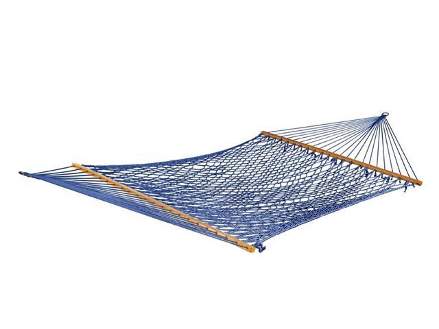 Photo 1 of Bliss Hammock Classic Cotton Rope Hammock Conforms To The Shape Blue