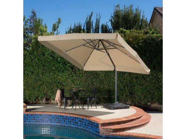 Outdoor Merida 9 8 Foot Canopy Umbrella With Base By Christopher Outdoor Merida 9 8 Foot Canopy Umbrella With Base By Christopher Knight Home