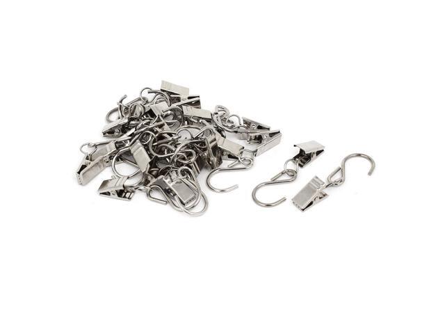 13mm Width 60mm Long Iron S Shaped Hanging Hooks Drapes Curtain