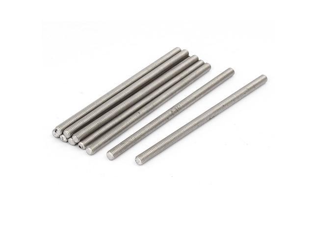 M5 x 100mm 0.8mm Pitch 304 Stainless Steel Fully Threaded Rod Bar Studs ...