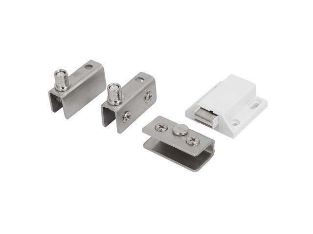Cabinet Shower Door Pivot Hinge Magnetic Catch Latch Glass Clamps
