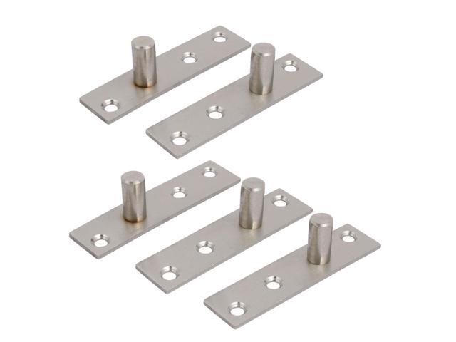 97mm Length Stainless Steel Hidden Door Pivot Hinges Silver Tone
