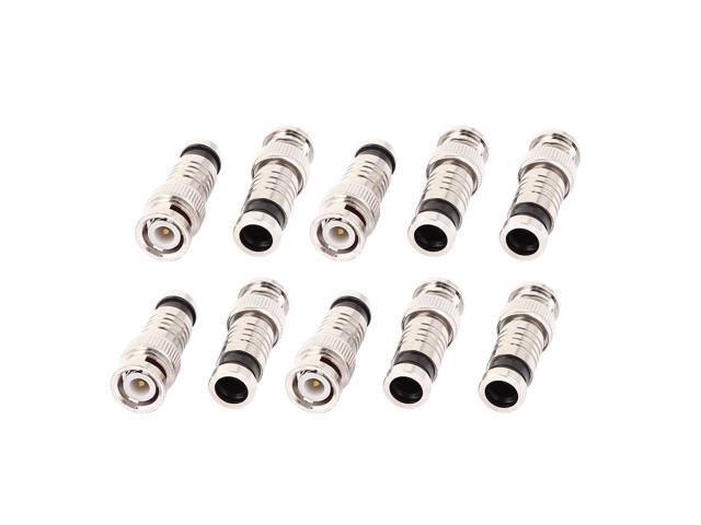 50Pcs RG6 RG59 RCA Compression Connectors for CCTV Cable Video Audio Cable Wire