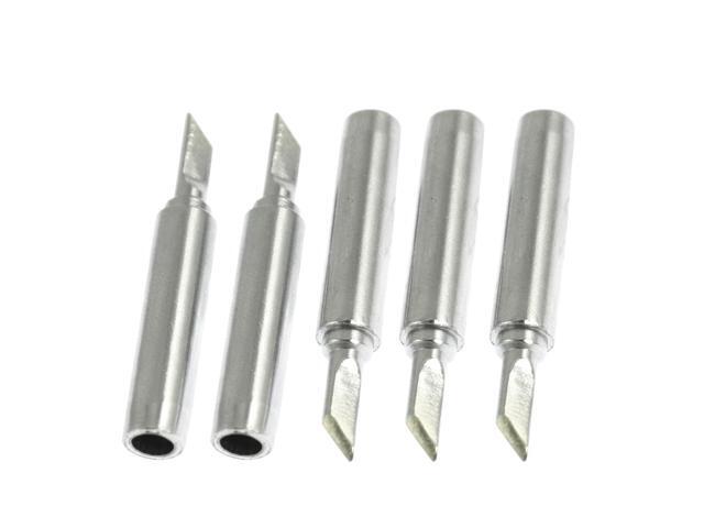 Black Metal 1.5mm Point Diameter Soldering Solder Iron Tip 5pcs