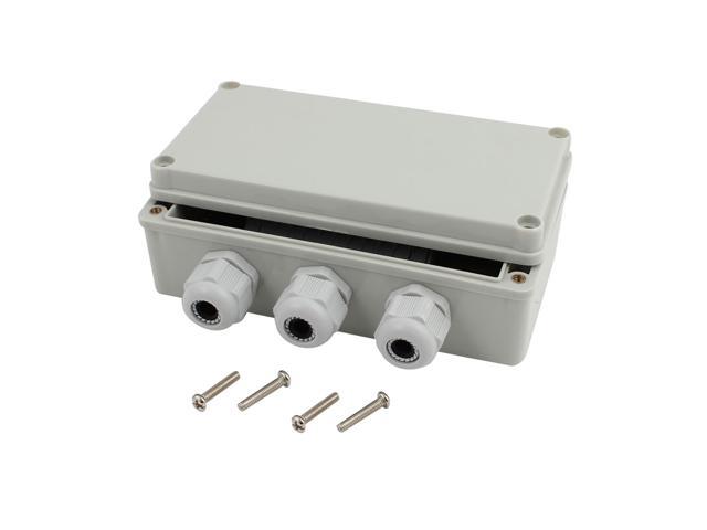 160mmx80mmx55mm 2 Inlet To 3 Outlet Waterproof Junction Box W Connector Gland Neweggcom