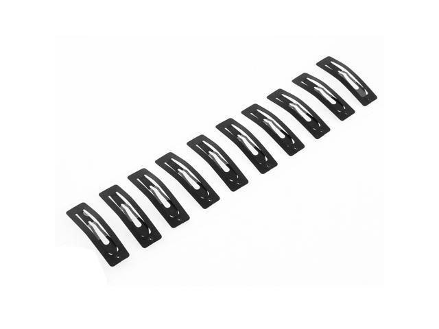 Women Hairstyle Black Metal Rectangle Shape Bendy Snap Hair