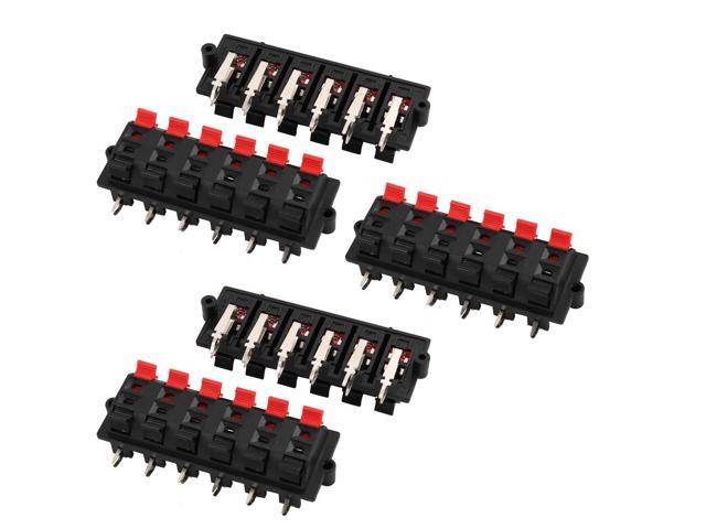 4pcs Speaker Terminal Clip Connector 8-Positions Audio Cable Push Button