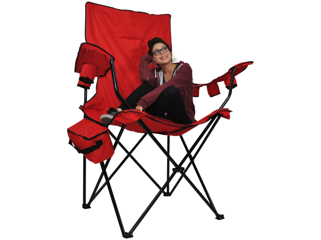Kingpin Folding Chair Red Giant 67 Tall 400 Lbs Weight Capacity Newegg Com