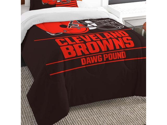 Nfl Cleveland Browns Twin Comforter Set Football Helmet Bed