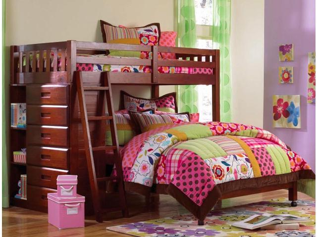 Discovery World Furniture Merlot Twin Over Full Loft Bunk Bed Discovery World Furniture Merlot Twin Over Full Loft Bunk Bed