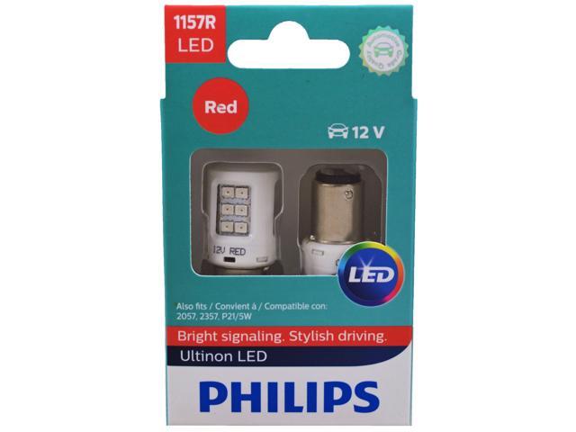 Philips 1157 Red LED Bright Reverse Back Up Tail Brake Stop Turn Light Bulb pair