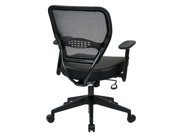 Office Star 5700e Space Seating Professional Dark Air Grid Back Managers Chair With Black Eco Leather Seat Newegg Com