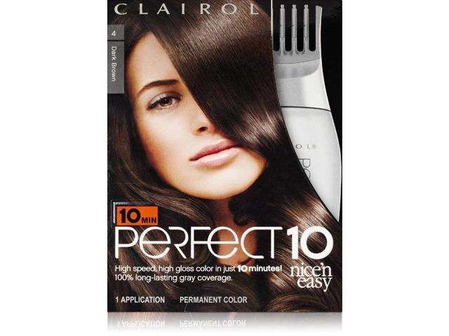 Clairol Perfect 10 Hair Color 4 Dark Brown Newegg Clairol Perfect 10 Hair Color 4 Dark Brown