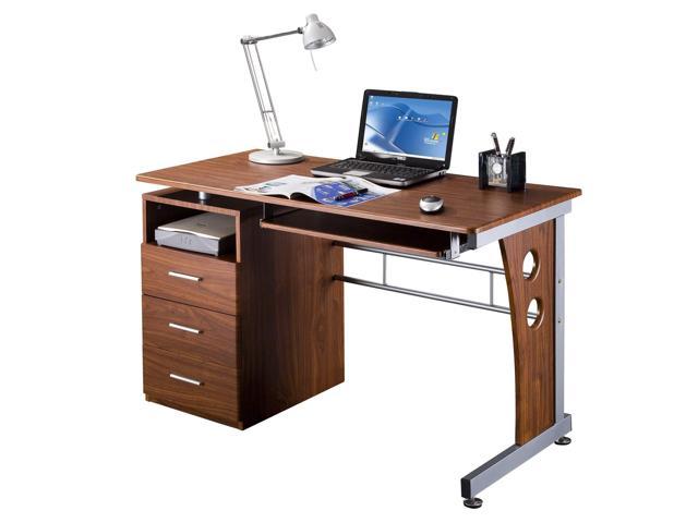 Techni Mobili Rta 3520 M615 Computer Desk With Storage Mahogany