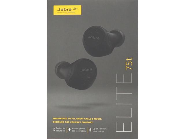 Jabra  Elite 75t True Wireless In-Ear Headphones - Black Model 100-99090001-14