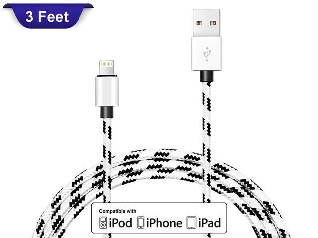 5X 3FT USB SYNC DATA POWER CHARGER AQUA BLUE CABLE IPHONE IPOD CLASSIC NANO IPAD