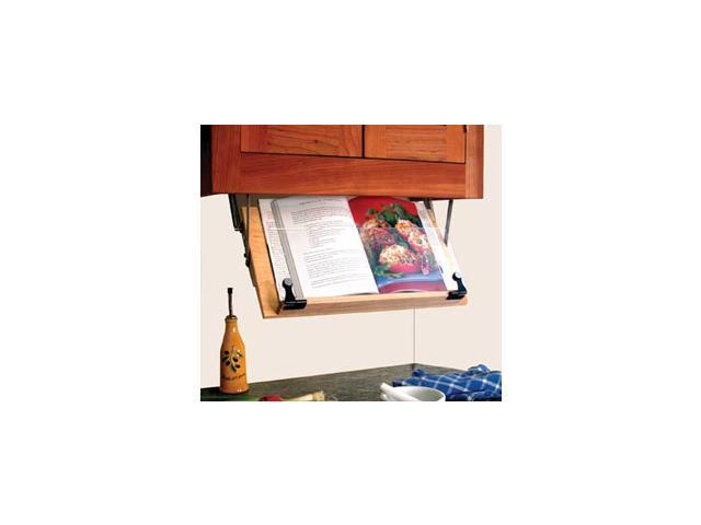 Under Cabinet Cookbook Holder Wood Acrylic Metal Hinges