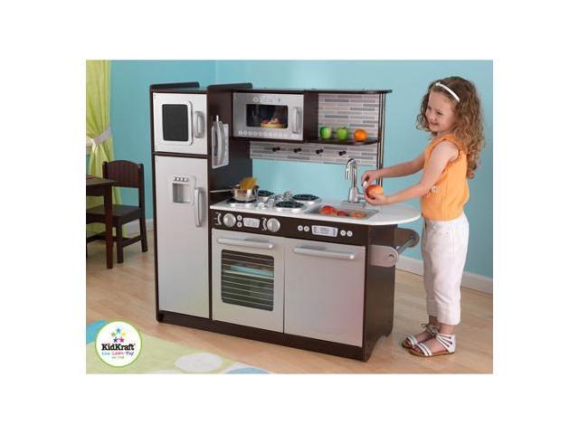 Kidkraft Uptown Espresso Kitchen Refrigerator Toddler Kids Kidkraft Uptown Espresso Kitchen Refrigerator Toddler Kids Pretend Play Set Wood