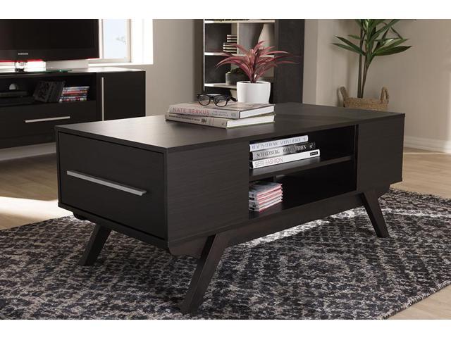 Baxton Studio Ashfield Mid Century Modern Espresso Brown
