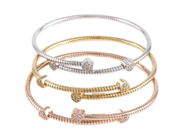 925 Sterling Silver Cz Triple Heart Bracelet Rose Gold Made In 925 Sterling Silver Cz Triple Heart Bracelet Rose Gold Made In Italy
