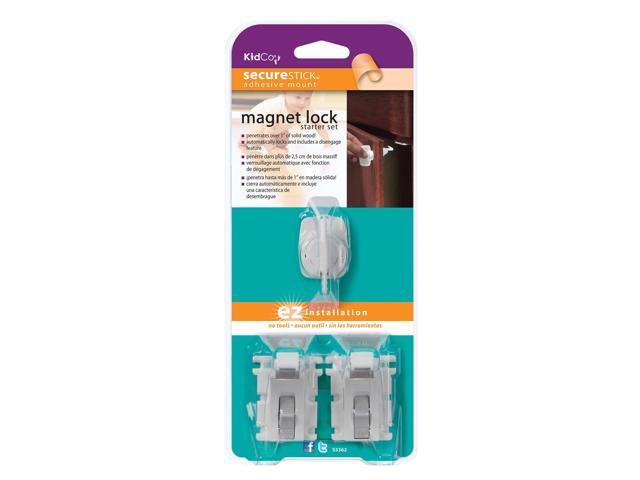 Kidco S3362 White Kidco Magnet Lock And Key Adhesive Mount 2 Locks