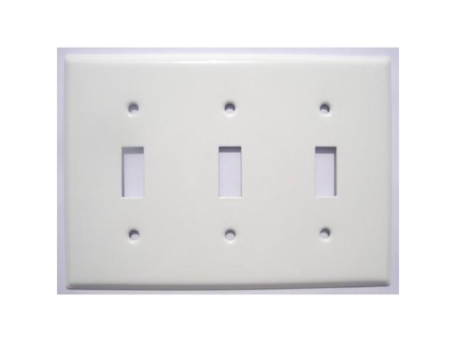 Mulberry 3 Gang Toggle Switch Wallplate White Painted Metal 86073 Newegg Com
